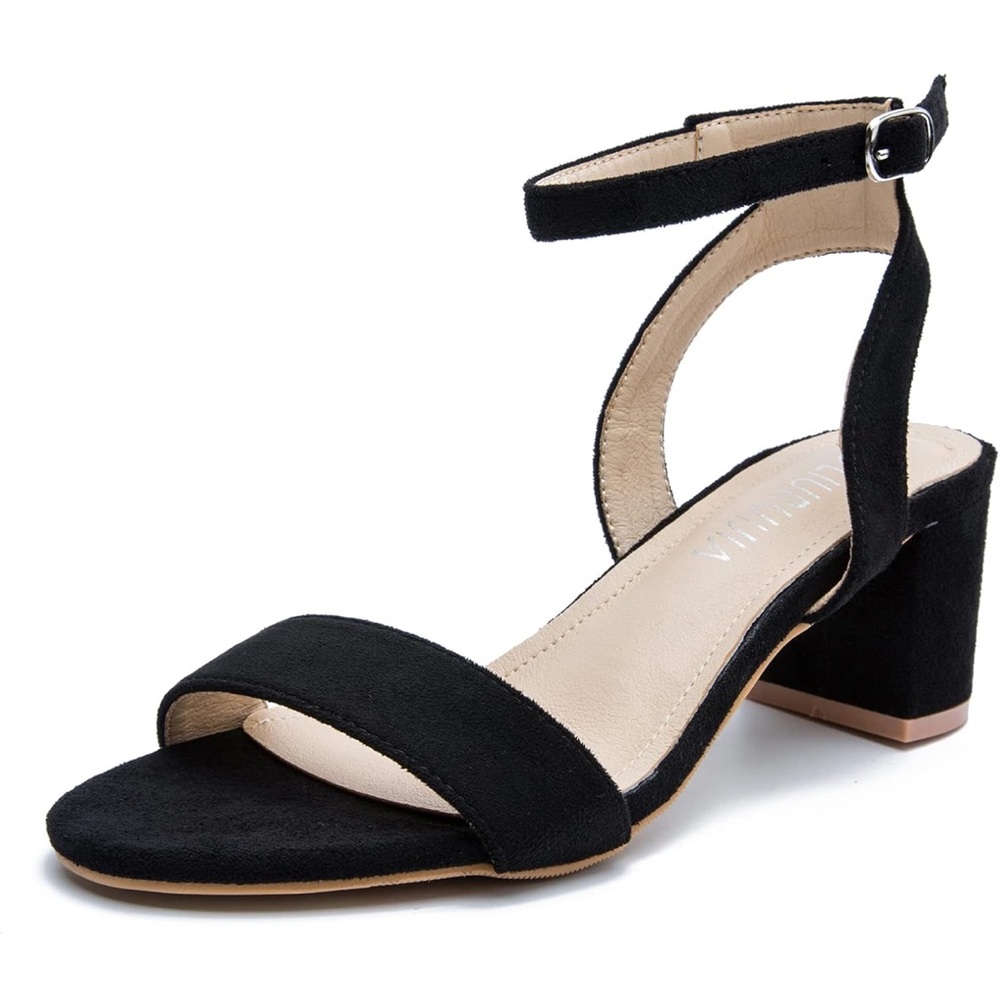 Elegant Black Ankle Strap Sandals